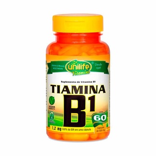 Vitamina B1 Tiamina Unilife 60 Cápsulas De 500mg