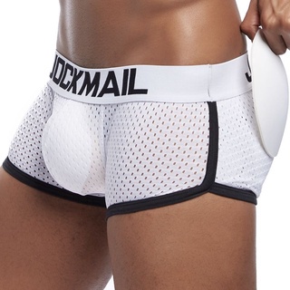 JOCKMAIL Roupa Íntima Boxer Masculina De Malha Com Enchimento Tipo Hip-Lifting