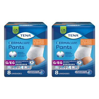 Kit 2 Roupa Intima Tena Dermacare Pants Ultra G/EG com 8 un cada em Oferta na Shopee