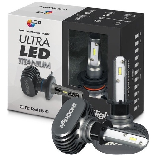 Lampada Led Ultraled Titanium H1 6000k 12v 50w 5000lm Shocklight - Spare Parts and Accessories for Vehicles