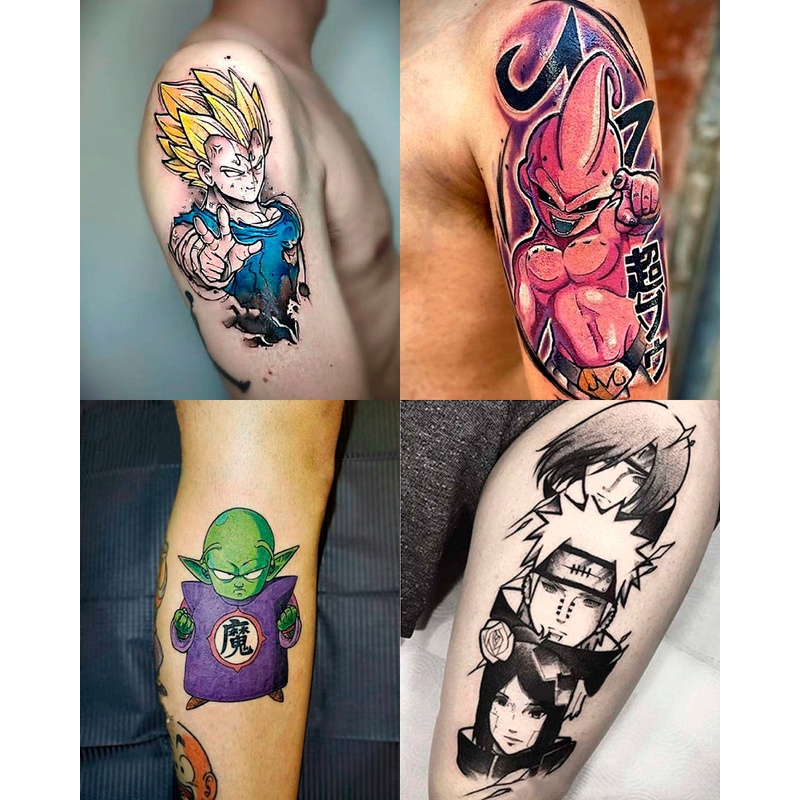 Tatuagem Falsa Temporaria Anime Dragon Ball One Piece Naruto Demon Slayer A Prova De Agua Fake Tattoo Shopee Brasil