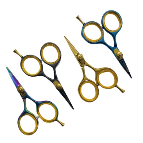 Tesourinha Profissional MAR 4.0" Fio Laser/Fio Navalha – Corte de Cabelo, Sobrancelha e Pet Shop - Barbearia
