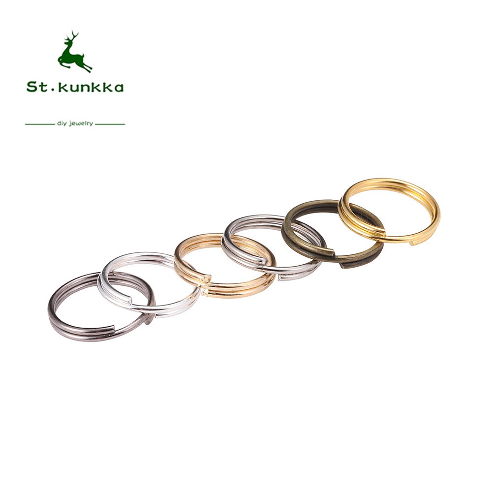 St.kunkka Duplo Loops Conectores Divisão-Prata/Ouro (4x5 x 6x7 x 8x10 x 12x14 x 16x20mm/200 Pcs) em Oferta na Shopee