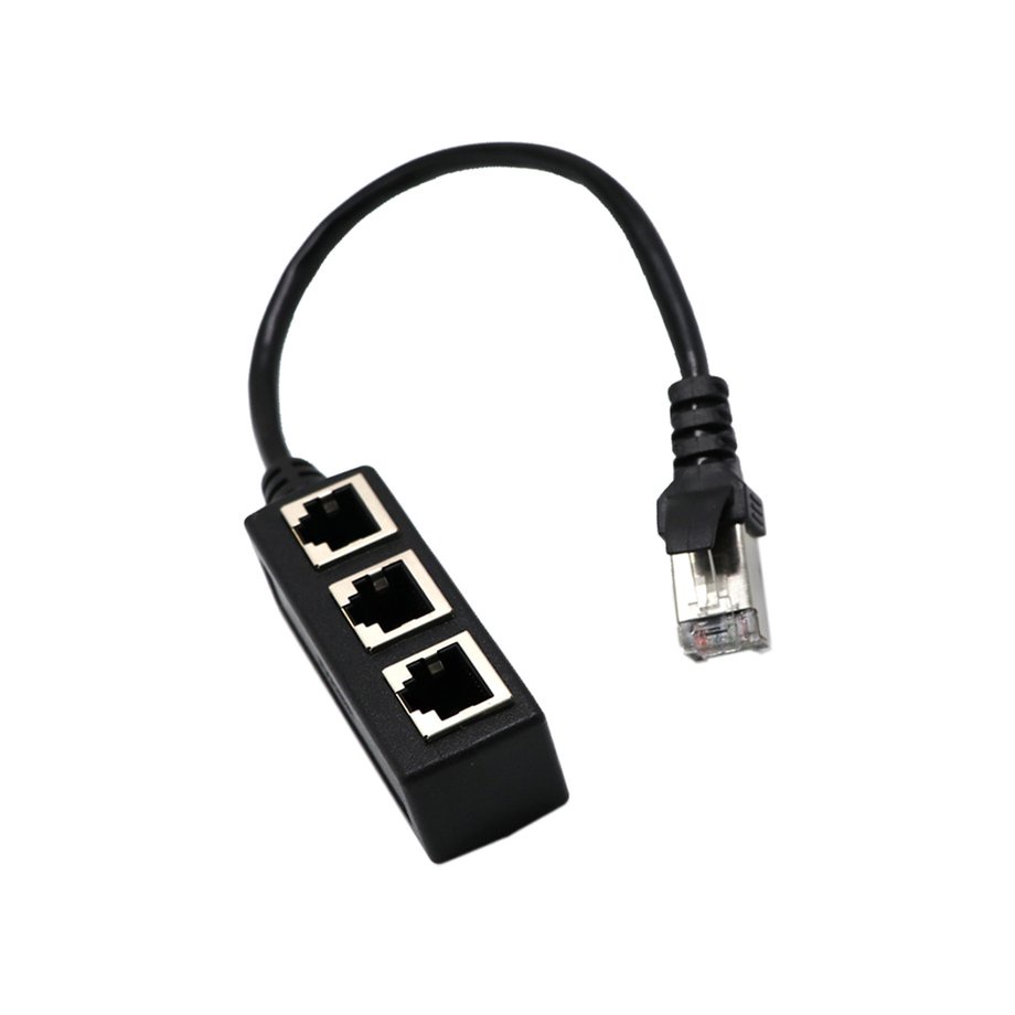 Diytool.Brsplitter Ethernet Rj45 Cabo Adaptador 1 Macho Para 2 / 3 Porta Fêmea De Rede Lan (Gouqi)