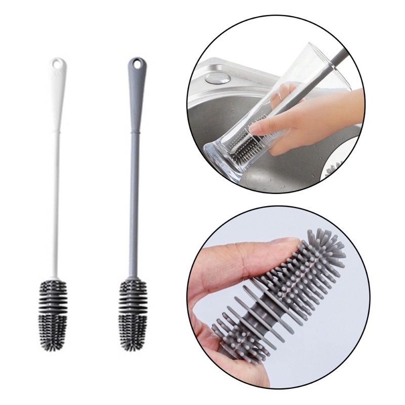 Escova de silicone para lavar garrafa copo Mamadeira multiuso EM9775