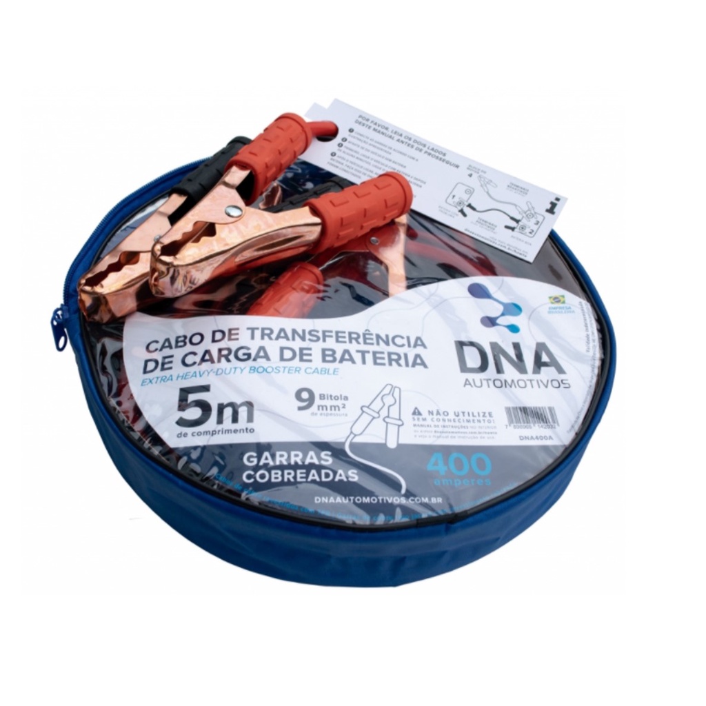 Cabo Chupeta Bateria 5 Metros 400a Suv Jeep Transferência de Carga Caminhão Carro Moto Com Bolsa - Spare Parts and Accessories for Vehicles