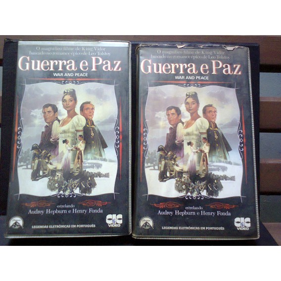 Fita Vhs Original - Guerra E Paz ( 2 Fitas, Cic Video ) - Ag25