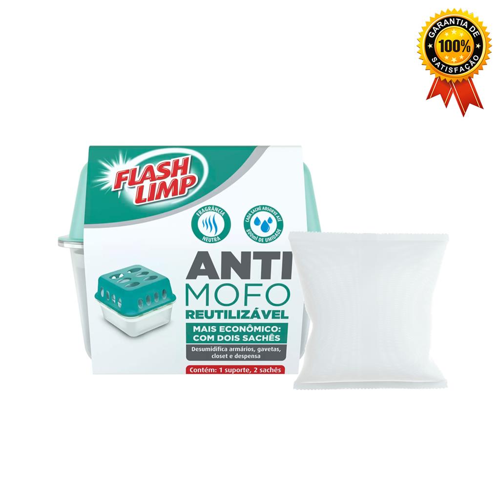 Anti Mofo Reutilizavel 2 Saches De 400G AMO1843 Flash Limp - Home & Living