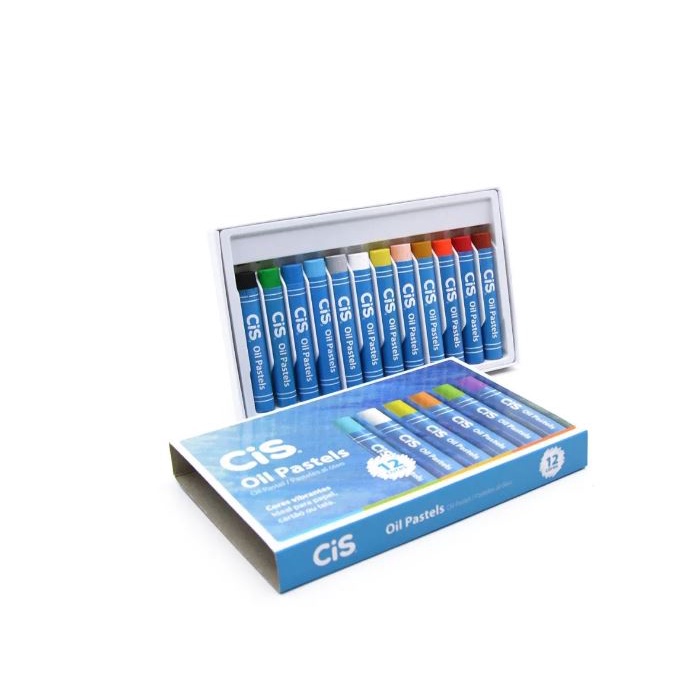 Giz Escolar Pastel Base De Óleo Cis Oil Pastels 12 Cores Arte Escolar