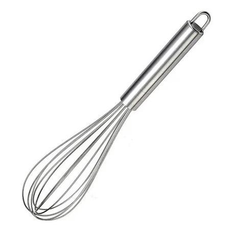 Fuet 30cm Aço Inox Simples Batedor de Ovo Barato