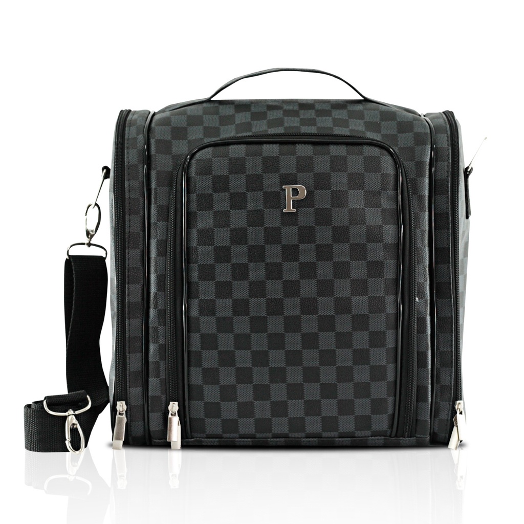 Bolsa Mochila Maleta Para Maquiagem Esmaltes Cosméticos Cabeleireira + 4 Necessaire - B01 - VÁRIAS CORES