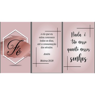 Quadro kit 3 Decorativo FÉ