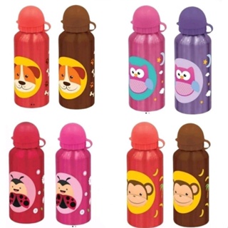 Garrafa Alumínio Squeeze Infantil Garrafinha Agua Suco Personagens Coruja Cachorro Dinossauro Unicórnio 400ml em Oferta na Shopee