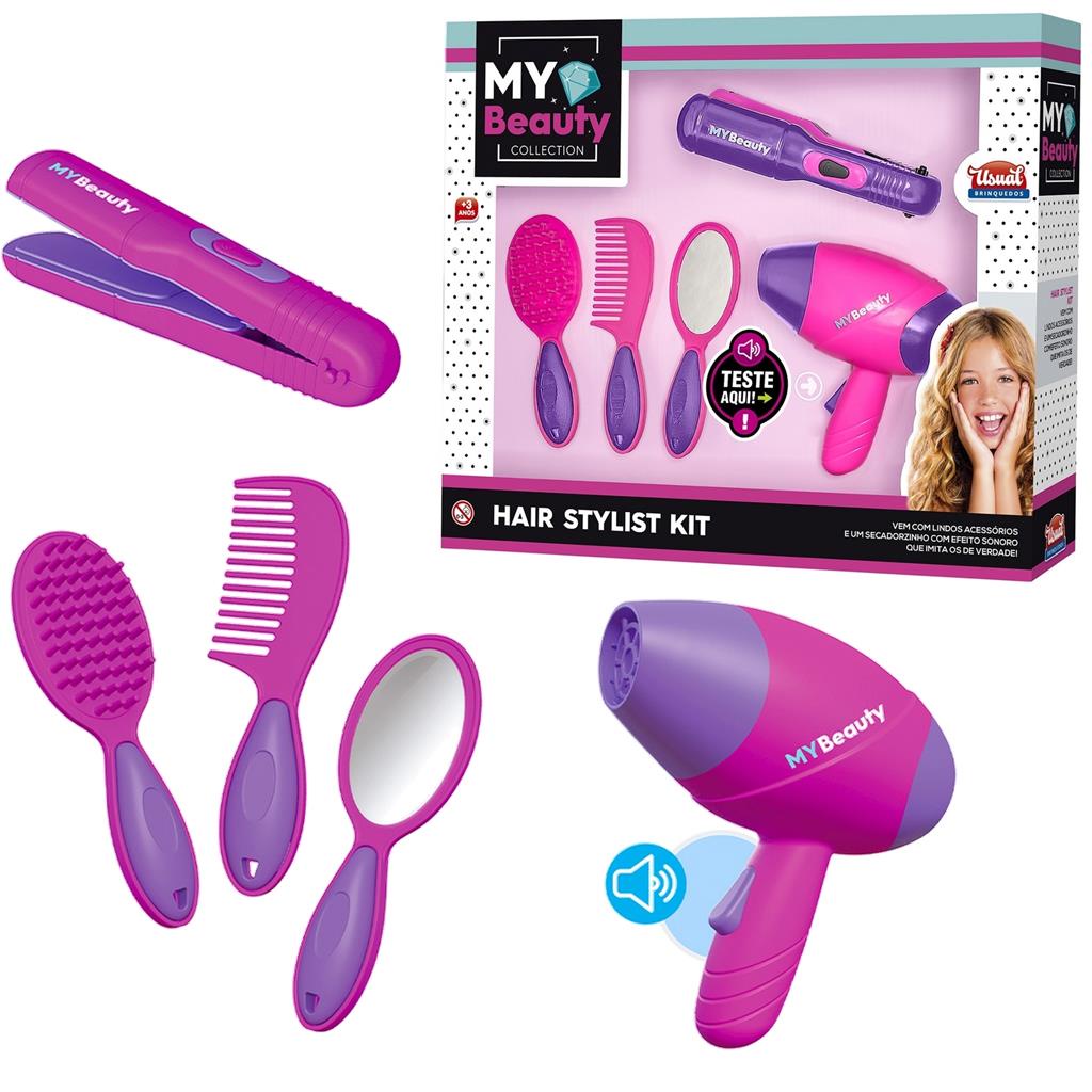 Brinquedo Secador Chapinha Infantil Beauty Hair Usual C/ Som - Usual Brinquedos