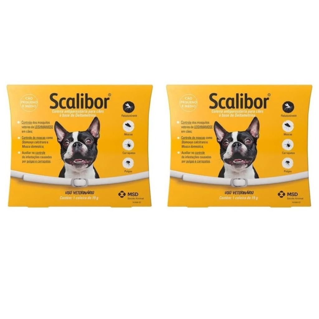 2 Coleira Scalibor P 48cm Leishmaniose Antipulgas em Oferta na Shopee