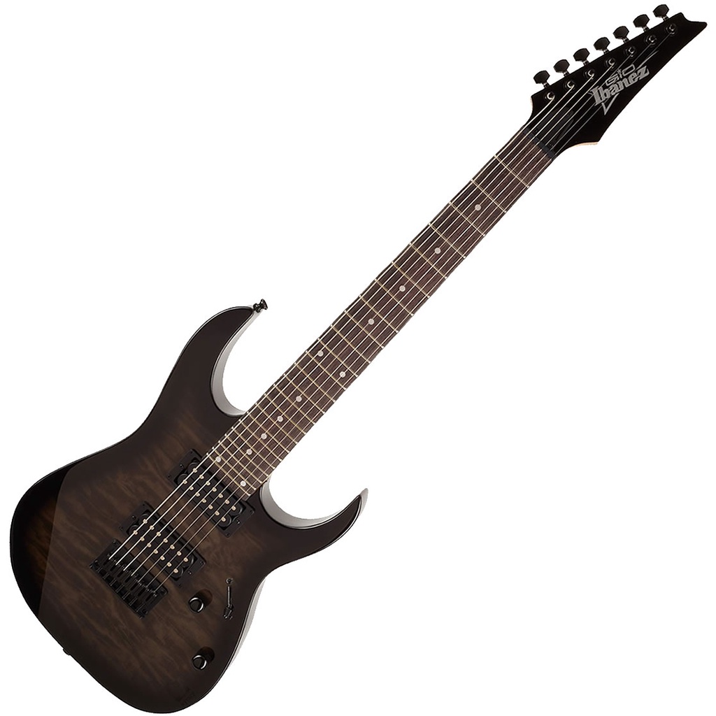 Guitarra Ibanez GRG-7221 QA HH 7 Cordas Transparent Black Sunburst TKS