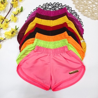 Short Tactel Feminino Liso Infantil e Juvenil Moda Verão Praia Piscina P M G GG