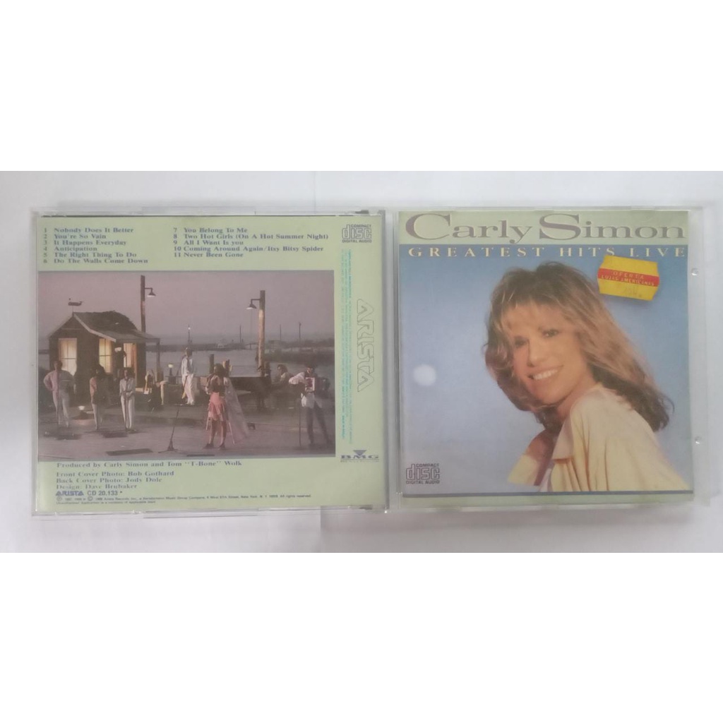 CD Carly Simon Greatest hits live Shopee Brasil