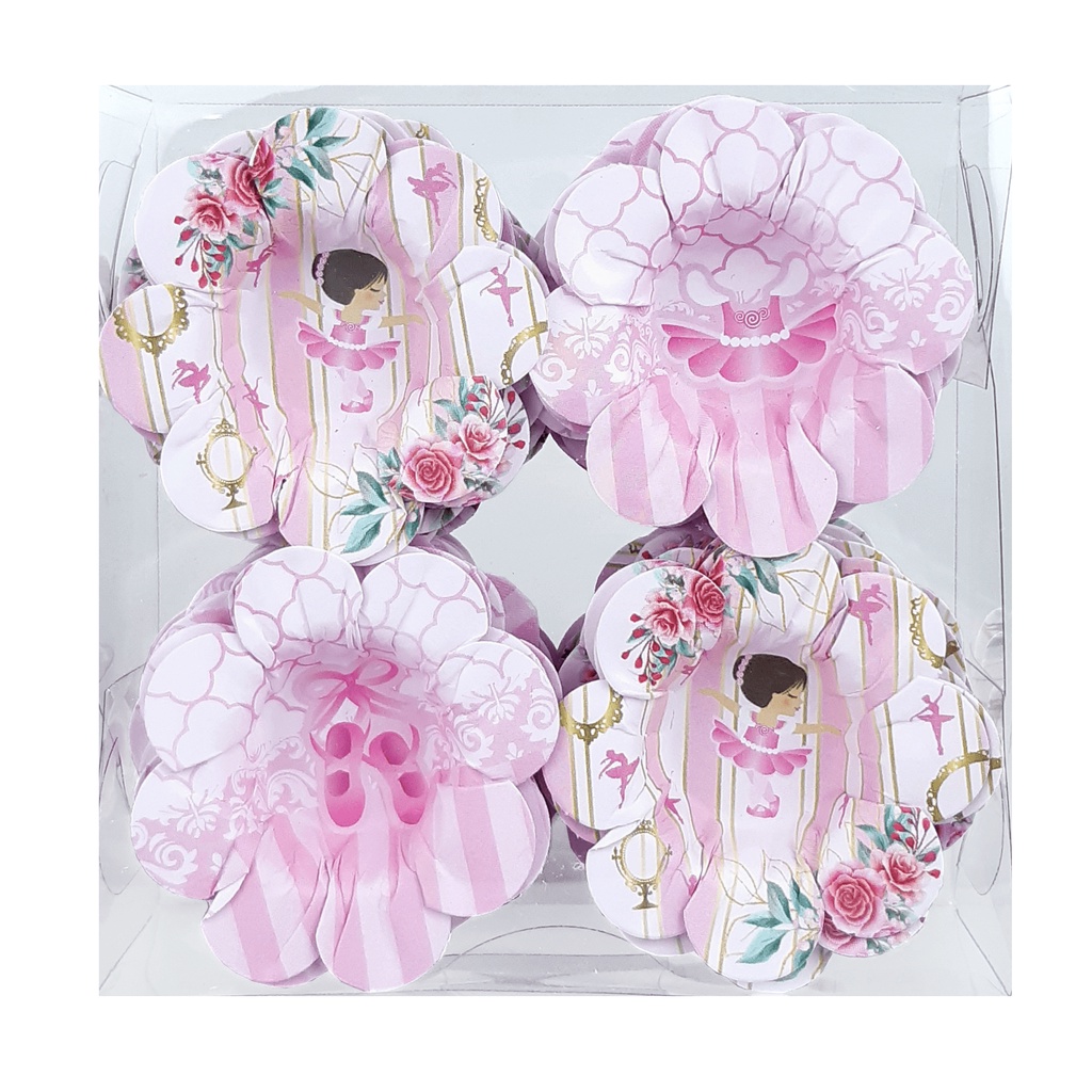 Forminhas Doces Docinhos Margarida Tema Bailarina Baby 40 Unidades – Plac Festas