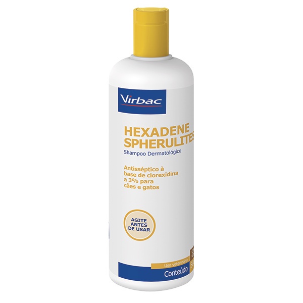 Shampoo Virbac Hexadene Spherulites Para Cães E Gatos 500ml Shopee