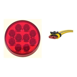 KIT Lanterna Traseira Ônibus Caminhão Carreta Bugue Posição Freio 10 LED 12volts 96mm