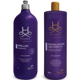 Shampoo Hydra Pró Liss 1L + Máscara Liso Perfeito 480ml Cães em Oferta na Shopee