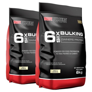 Kit 2x Hipercalórico 6 Six Bulking Gainers Protein 6kg Para Aumento de Massa Muscular Bodybuilders em Oferta na Shopee