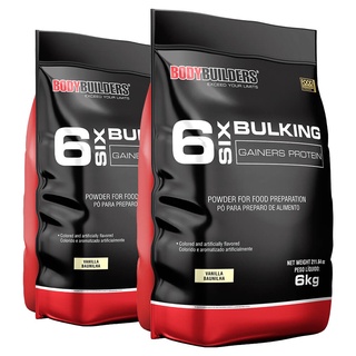 Kit 2x Hipercalórico 6 Six Bulking Gainers Protein 6kg - Aumento de Massa Muscular – Bodybuilders