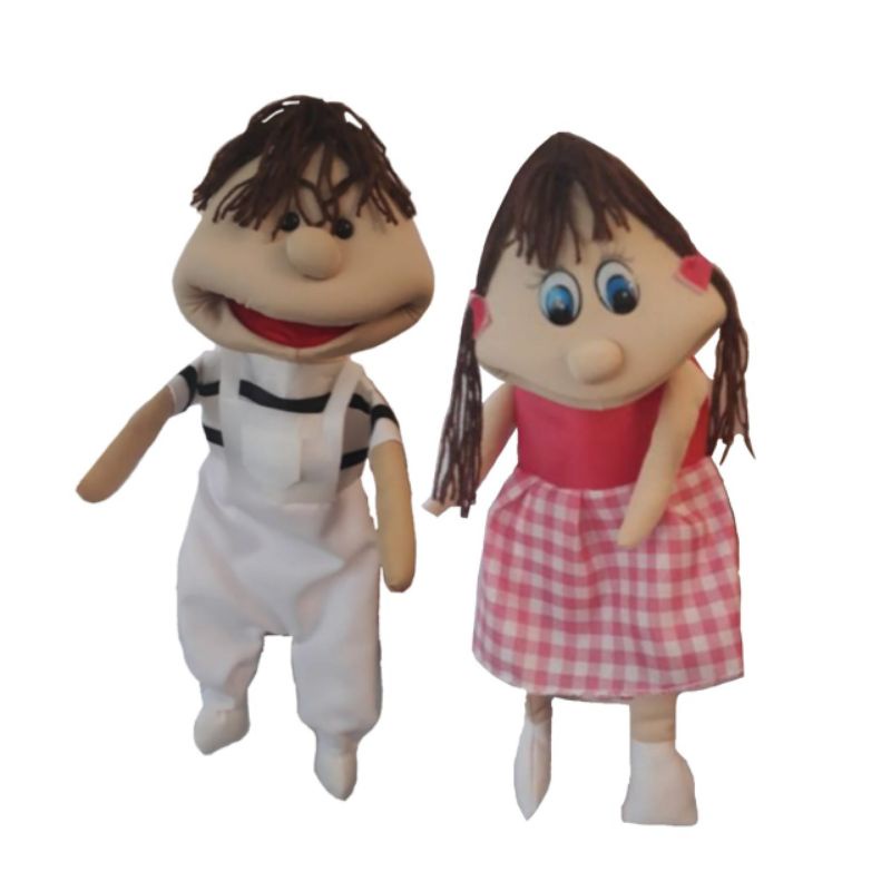 Fantoche Plus de mão Samuca e Laura de espuma