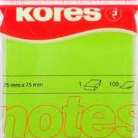 Kores 75X75Mm Neon Green Notes 100 Folhas | Shopee Brasil