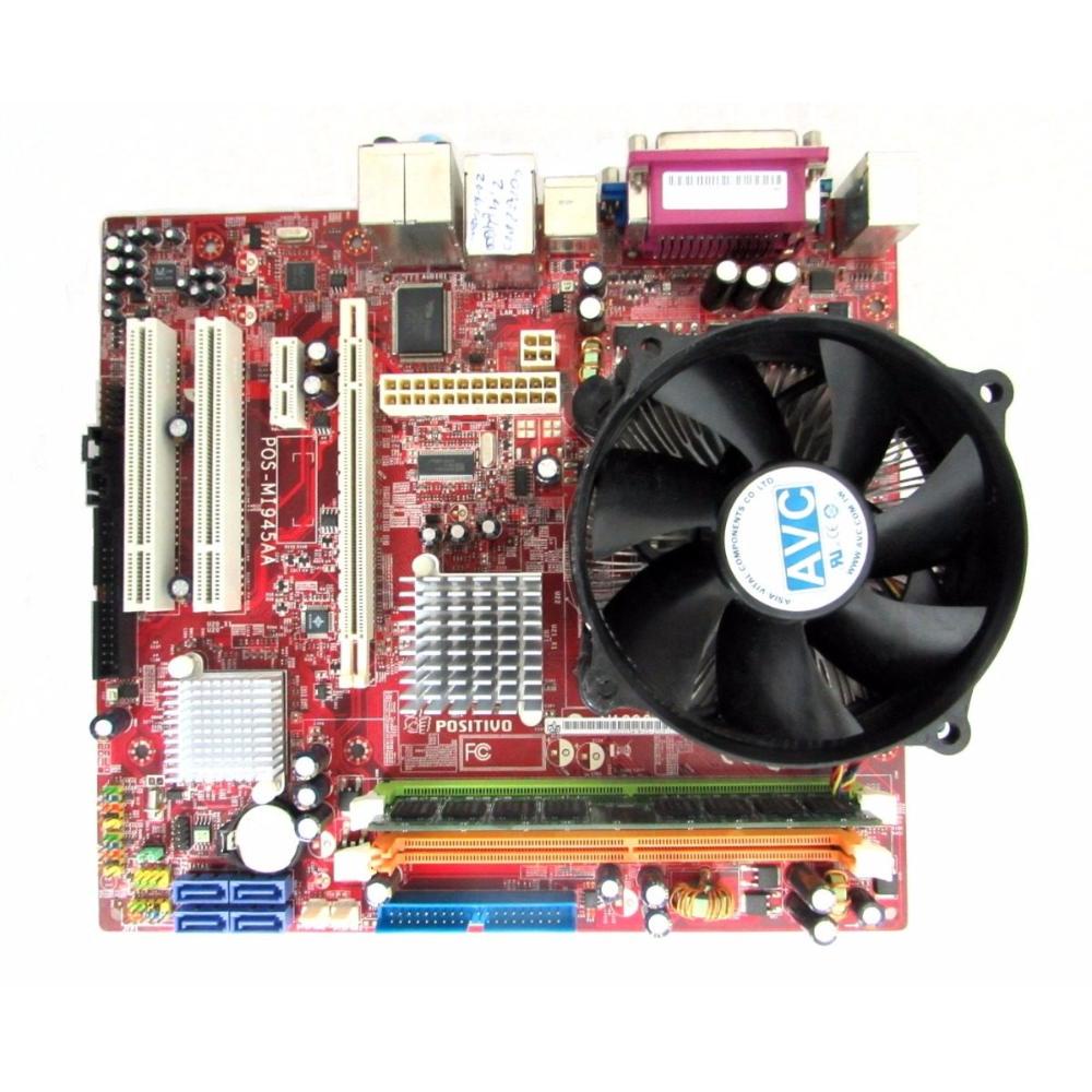 Kit Placa Mãe 775 Com Processador Celeron Ddr2 com 1gb de memória