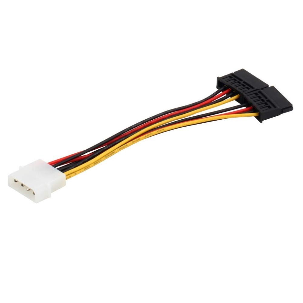 Duplo Sata De Energia X Conector Para Fonte Ide Molex 4 Pinos