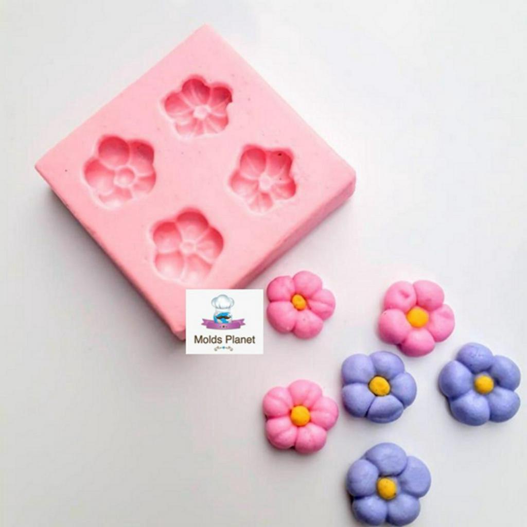Molde De Silicone Fuxico, Flores Para Confeitaria/biscuit