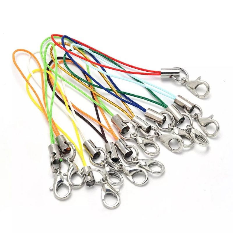 cordão pingente para celular com fecho - coloridos - 5 centímetros 10 peças