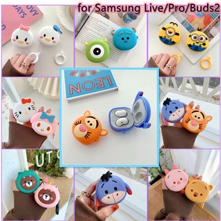 Para Samsung Galaxy Live/Pro/Buds 2 Caso Do Fone De Ouvido Bluetooth Suave Silicone Kitty Minions Donald Pato Porco Urso Pooh Eeyore Tigre Macio Dos Desenhos Animados Capa De
