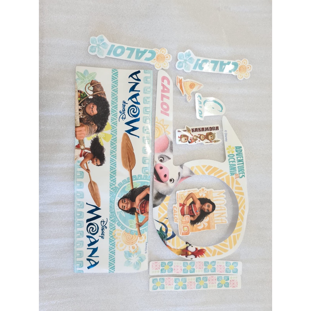 Kit Adesivo Disney Moana Original Novo 11pçs Caloi