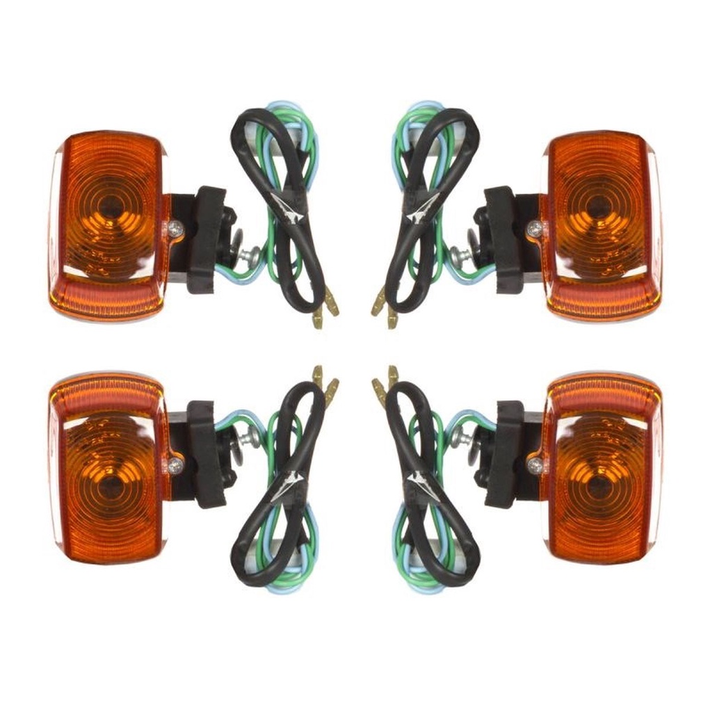 Kit 4 Pisca Seta Dianteiro e Traseiro Pro Tork Modelo Original Moto Honda Bros 125 / 150 XR 200 / XLR 125 - Spare Parts and Accessories for Vehicles