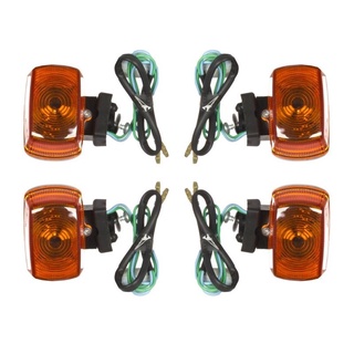 Kit 4 Pisca Seta Dianteiro e Traseiro Pro Tork Modelo Original Moto Honda Bros 125 / 150 XR 200 / XLR 125