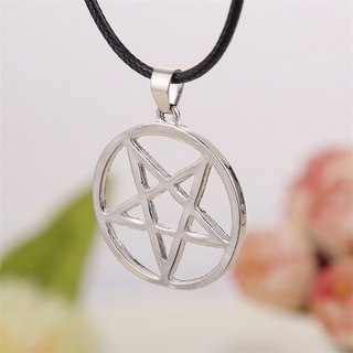 Colar Pingente De Pentagrama Lucifer , Prata , supernatural , Jóias Amuletos
