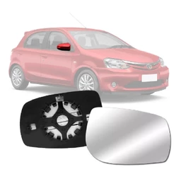 Lente Espelho Retrovisor C/ Base Etios 08 10 11 12 Até 2013