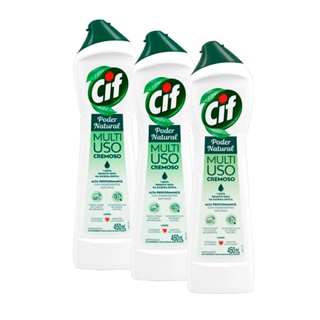 Kit 3 Multiuso CIF Cremoso Limão 450ml em Oferta na Shopee