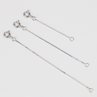 Corrente De Extensão De Colar De Prata Esterlina 4-20cm S925 0,7mm-2.0mm/Meia Caudas