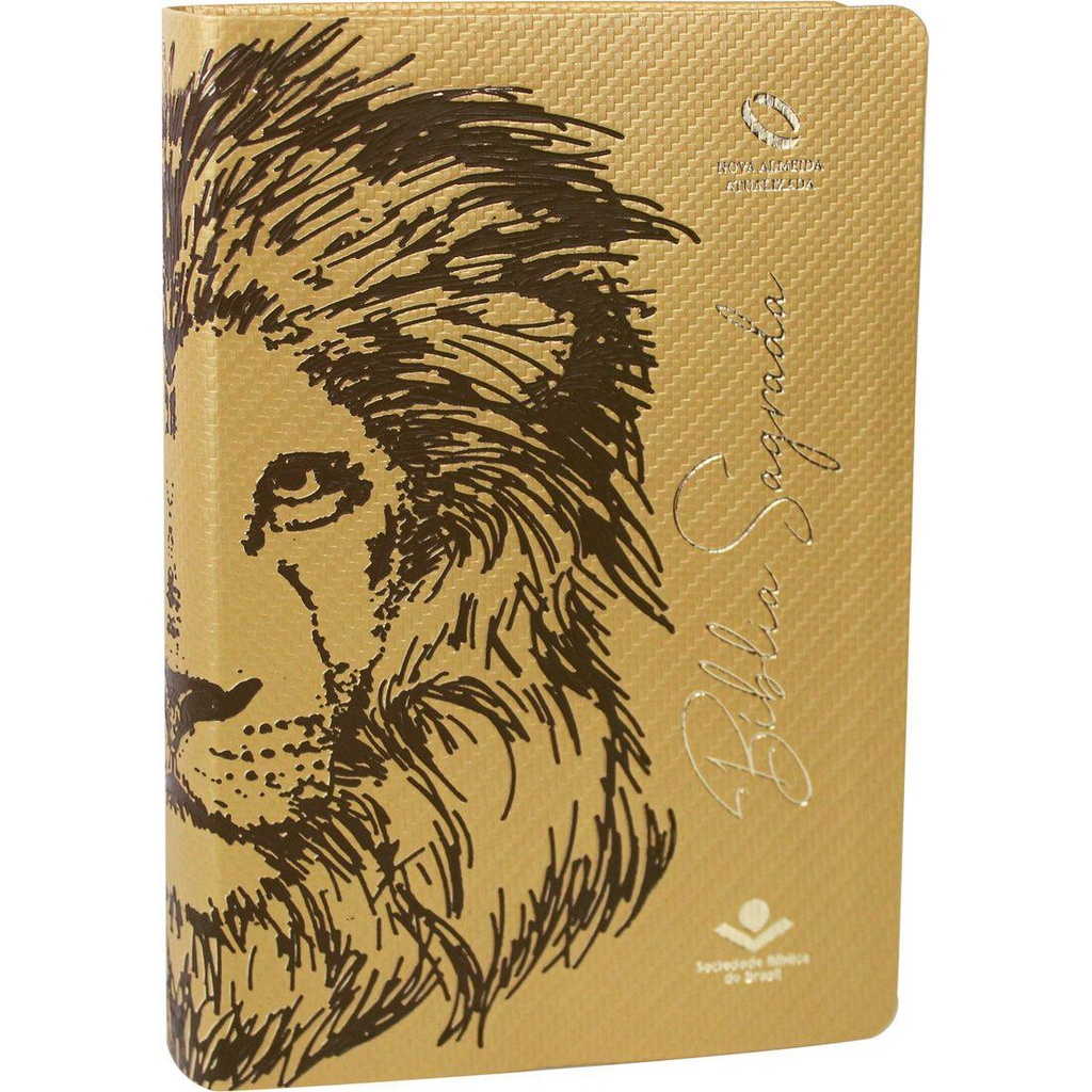 Bíblia Sagrada NAA | Letra Grande | Capa Luxo | Leão Dourado