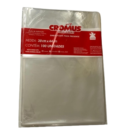 Saco Transparente Incolor 30x44cm Pacote Com 100unidades Cromus em Oferta na Shopee