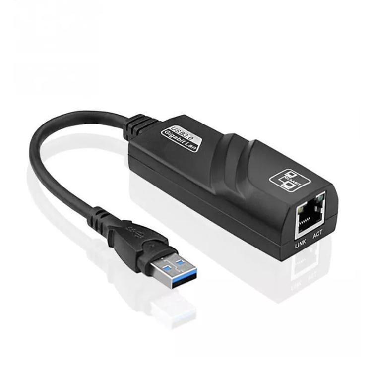 Adaptador Ethernet USB 3.0 Gigabit 1000 Mbps Rede Cabeada RJ45 Internet 10/100/1000 - Computador PC Desktop Notebook Chromebook