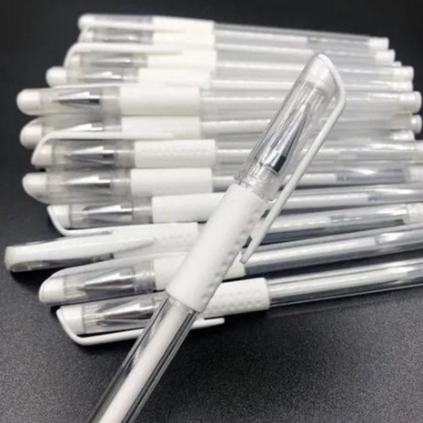 Caneta Em Gel Branca Para Marcação De Sobrancelha Design Micropigmentação Microblading.