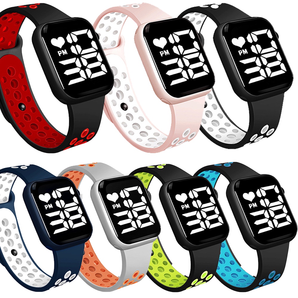 Relógio De Pulso Digital Com LED Relógios Masculinos / Feminino / Unissex / Infantil / Esportivo Mega Oferta .2023 Só Hoje