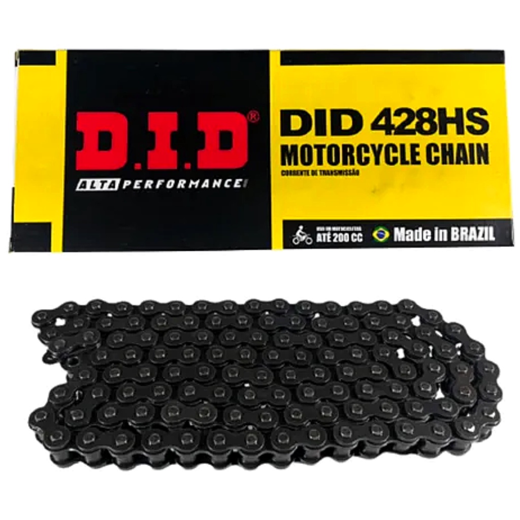 Corrente Relação 428h 118l Compativel Em Motos Ate 200cc Did - Spare Parts and Accessories for Vehicles