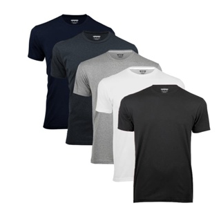 Kit 5 Camisetas Masculina Básica Lisa Algodão Slim Premium 100% Algodão em Oferta na Shopee