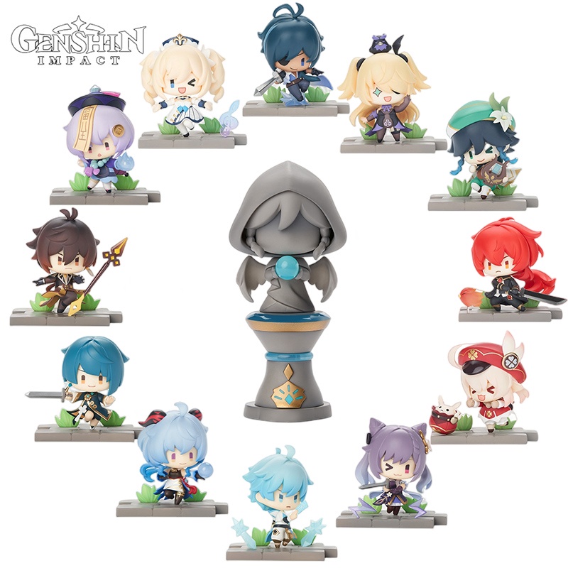 Anime Figura 14 Estilo Genshin Jogo De Impacto Desenho Animado Keqing Ganyu Zhongli Bonecas Brinquedo Kawaii Personagem Para Crianças De Aniversário